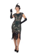 Charleston 20s Jurk Groen Premium, Kleding | Dames, Ophalen of Verzenden, Nieuw