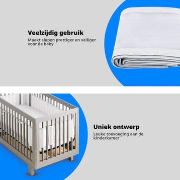HI NATURE™ Baby bedomrander set - Bedbumper -, Ophalen of Verzenden, Nieuw