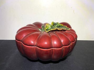 Tomate bol - Vintage - Tafelmiddenstuk - Emaille, Keramiek