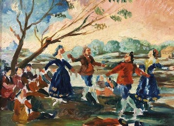 École Espagnole (c. 1950), Daprès Francisco de Goya - Danse