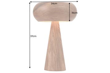 Tafellamp ALVA 40 cm, ijzer en acaciahout, naturel - 47027, Ophalen of Verzenden, Nieuw