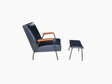 Meurop - Pierre Guariche - Fauteuil (2) - rio - Eik -, Antiek en Kunst