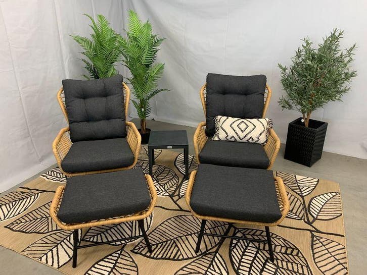 Te Velde tuinmeubelen dex lounge set, Tuin en Terras, Tuinsets en Loungesets, Loungeset, Stoel, Nieuw, Wicker