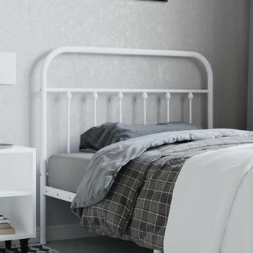 vidaXL Vervangend hoofdbord metaal wit 107 cm, Verzenden, Nieuw, Wit, Metaal