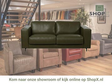 Leren bank Clear - 2,5 zits - Elegance Green (donkergroen), Huis en Inrichting, Banken | Bankstellen, Bohemian, Eigentijds, Modern, Retro, Vintage