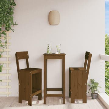 vidaXL Barkrukken 2 st 40x48,5x115,5 cm massief grenenhout, Tuin en Terras, Tuinstoelen, Verzenden, Nieuw