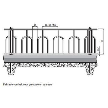 Voerhek Spinder Palisade voor grootvee