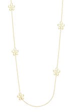 lange ketting met bloemen bedels - Goudkleur, Verzenden, Nieuw