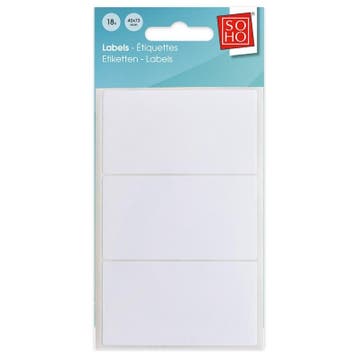 Soho Etiketten wit 40x73mm 18 stuks, Ophalen of Verzenden, Nieuw in verpakking