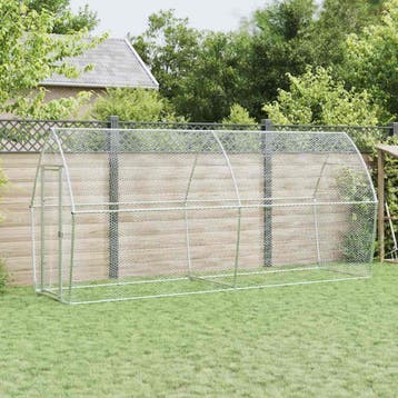 vidaXL Kippenhok 400x105x182 cm gegalvaniseerd staal, Verzenden, Nieuw
