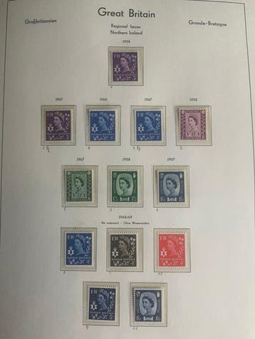 Stockboek - Groot-Brittannië 1940/1981, Gestempeld
