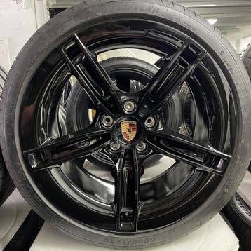Porsche Taycan II (2026) ORIGINELE 21 Mission E  met banden, Ophalen, Gebruikt, Banden en Velgen, 21 inch