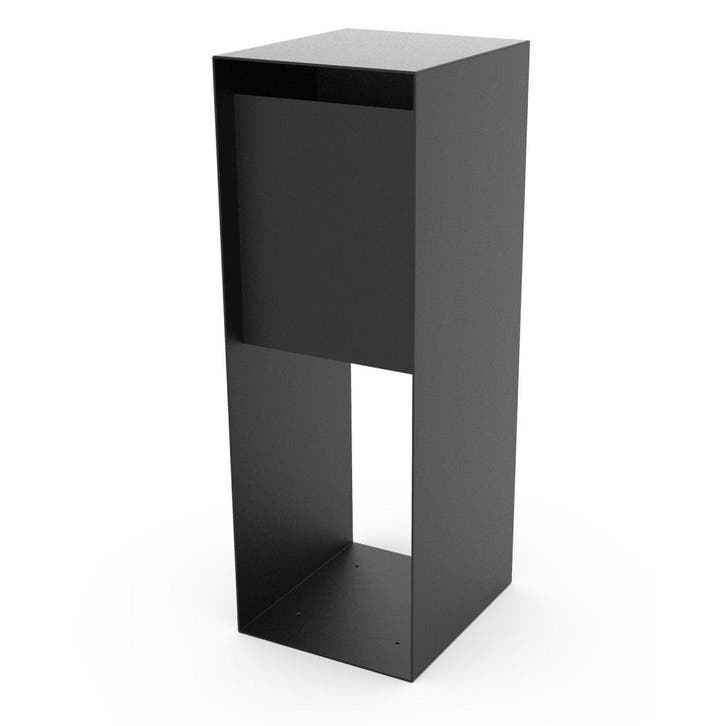 Geroba Carta vrijstaande brievenbus staal - zwart, Tuin en Terras, Brievenbussen, Nieuw, Verzenden