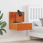 vidaXL Nachtkastje Wasbruin 42 x 32,5 x 40 cm Massief, Minder dan 45 cm, Verzenden, Nieuw, Minder dan 55 cm