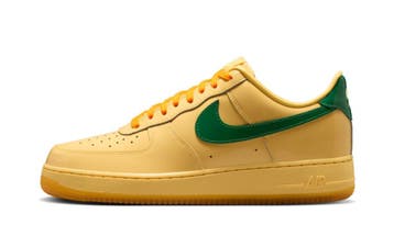 Nike Air Force 1 Low Patent Leather Topaz Gold Pine Green, Nieuw