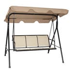 LIVSK 3-persoons parasol schommelbank - Stalen frame - Verst, Verzenden, Nieuw