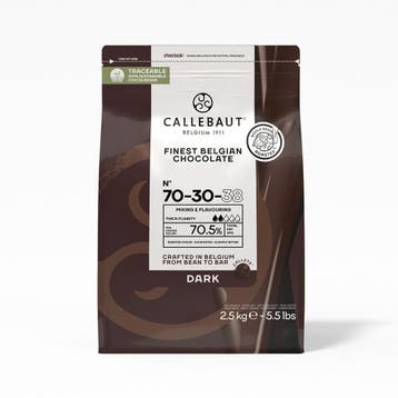 Callebaut - 70-30-38 Donkere chocolade callets 72,5%, Ophalen of Verzenden, Nieuw, Taarten of Cupcakes, Overige typen
