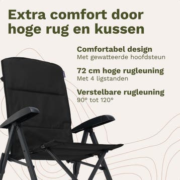 2dekans | TRVLMORE Luxe Campingstoelen Set van 2 -, Ophalen of Verzenden, Zo goed als nieuw, Zwart