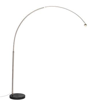 Moderne booglamp staal met marmeren voet - XXL, Verzenden, Nieuw