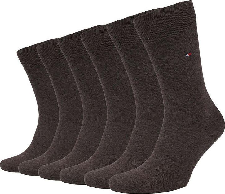 Tommy Hilfiger 6-Pack Sokken bruin maat 47-49 Heren, Kleding | Heren, Sokken en Kousen, Bruin, Nieuw, Verzenden