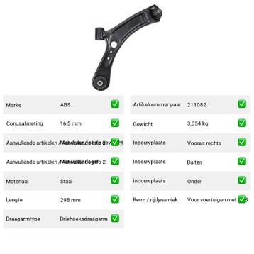 Draagarm Suzuki Sx4 1.6 (GY, RW) Van 2007-10 tot  - Autopart, Verzenden, Nieuw, Suzuki
