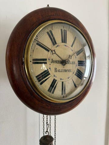 postman clock - Antiek Hout, Messing - 1850-1900, Antiek en Kunst