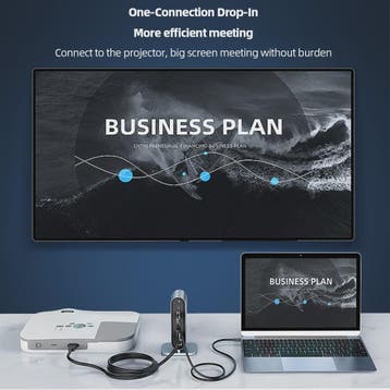 USB-C Docking Station 100W PD, 4K HDMI, VGA, RJ45, USB 3.0 H, Verzenden, Nieuw