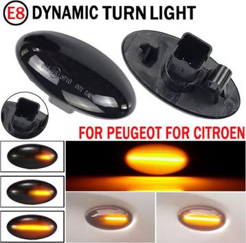 Dynamisch knipperlicht ZWART Voor Peugeot 307 206 407 107, Nieuw