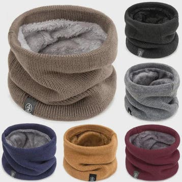 Warme Gebreide Sjaal met Pluche Voering - Unisex Winter Snoo, Verzenden, Nieuw