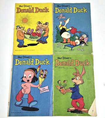 Vintage Donald Duck weekbladen 1971, nr. 2, 19, 22 en 46 (4, Verzenden