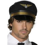 Zwarte piloten verkleed pet - Feesthoeden overig, Ophalen of Verzenden, Nieuw