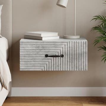 vidaXL Wandbeugel Bedkast Betongrijs 49 x 34,5 x 20 cm, Minder dan 45 cm, Verzenden, Nieuw, Minder dan 55 cm