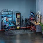 Gaming bureau - Gaming desk - Gaming tafel - 150x100 cm - Gr, Verzenden, Zo goed als nieuw