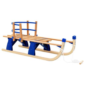 vidaXL Sneeuwslee met rugleuning inklapbaar 119 cm hout, Verzenden, Nieuw, Hout