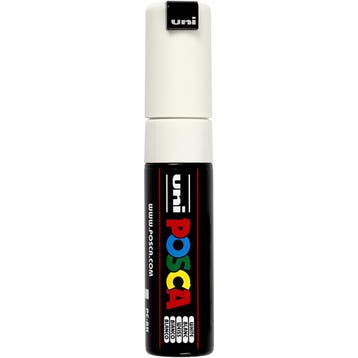 Posca Marker, afm PC-8K, lijndikte 8 mm, breed, wit, 1 stuk, Nieuw
