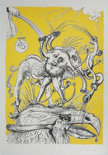 Salvador Dali (1904-1989) - Pantagruel : Chevalier, Antiek en Kunst