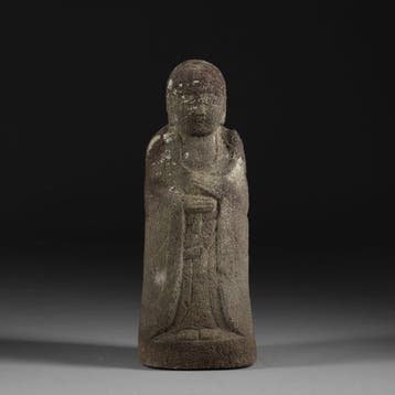 Beeld van Jizô Bosatsu - Graniet - Japan - Edo Periode