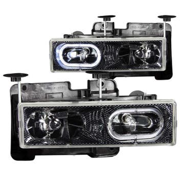 ANZO 1988-1998 Chevrolet C1500 Crystal Headlights Carbon w/, Ophalen of Verzenden, Nieuw