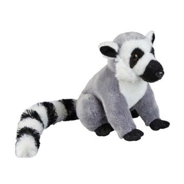 Pluche ringstaart maki knuffel - grijs - 18 cm - aapje, Verzenden, Nieuw