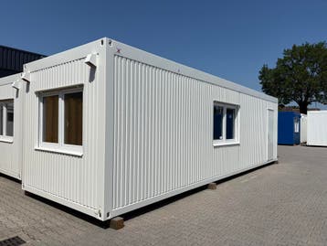 Kantoorunit - 10 x 3 meter | kopraam/zijraam/keuken/toilet, Ophalen of Verzenden