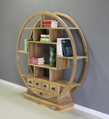 Teak roomdivider rond, Ophalen of Verzenden, Nieuw