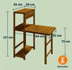 Tuinset 3-delig acaciahout FSC gecertificeerd opvouwbaar, Verzenden, Nieuw