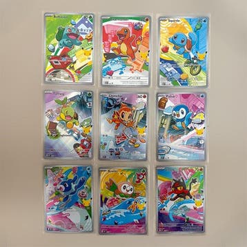 9 Card - Bulbasaur, Charmander, Squirtle, Turtwig Promo, Hobby en Vrije tijd, Nieuw
