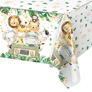 38-delige Jungle Safari Themafeest groen, Verzenden, Nieuw, Versiering, Verjaardag