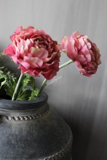 Brynxz zijden tak Ranonkel old pink 50 cm, Ophalen of Verzenden, Nieuw