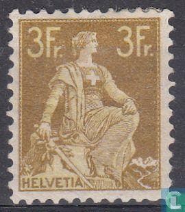 Zwitserland - Zittende Helvetia - 1909, Postzegels en Munten, Verzenden, Postfris
