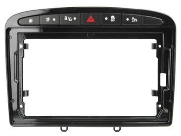 9" paneel Peugeot 308 09/2007-07/2015 piano zwart, Verzenden, Nieuw