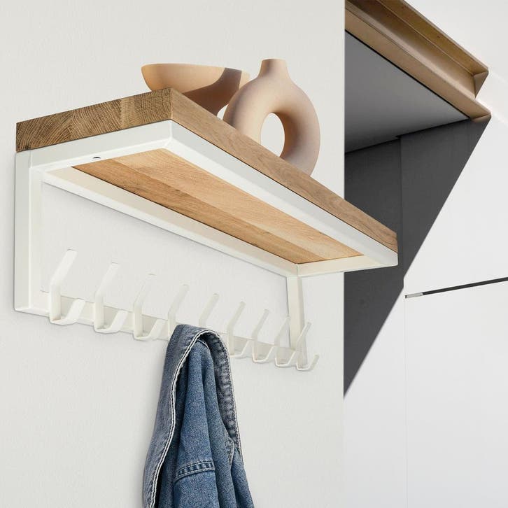 Kapstok - Industrieel - Eiken, Huis en Inrichting, Woonaccessoires | Wandplanken en Boekenplanken, Nieuw, Verzenden
