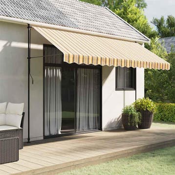 vidaXL Vervangingsdoek voor luifelrok gestreept 380x20 cm, Verzenden, Nieuw