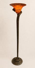After Edgar Brandt - Staande lamp - legering met bronzen